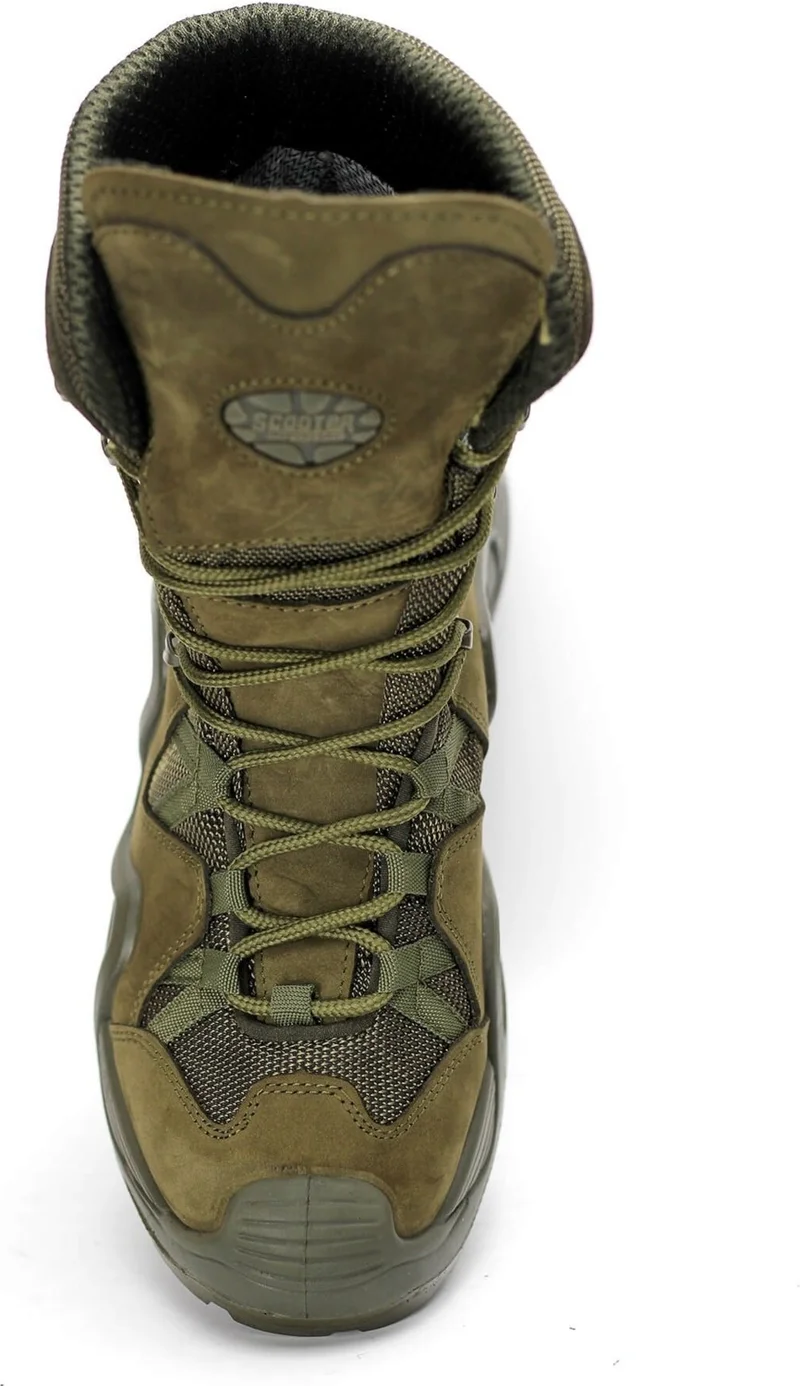 سكوتر Men's Waterproof Nubuck Leather Military Tactical Boots Khaki 1490