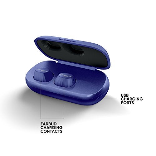 SOL REPUBLIC Amps Air 2.0 Waterproof Wireless Bluetooth Earbuds, blue - Image 2