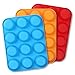 Cozihom Silicone Muffin Pan, Cupcake Pan, 12 Cups, Food Grade Egg Muffin Baking Silicone Molds, Non-stick, 3 Pcs - Image 2