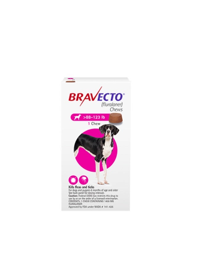 Bravecto Chewable Tablet For Very Large Dogs (40 - 56 Kg) X 1 Tablet