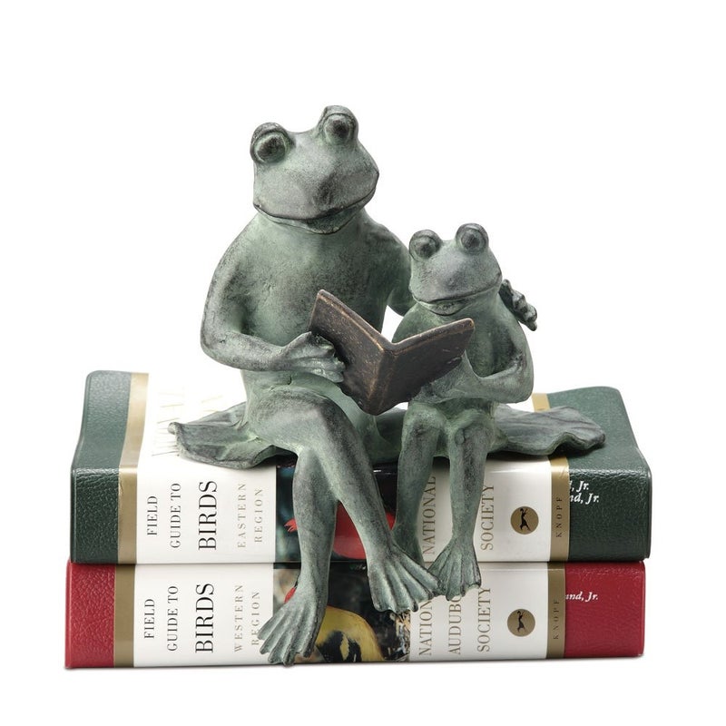SPI Home Parent and Kid Reading Frog Shelf Sitter - Image 5