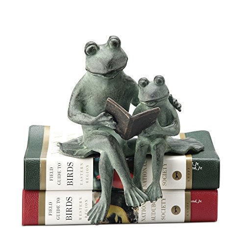 SPI Home Parent and Kid Reading Frog Shelf Sitter - Image 1