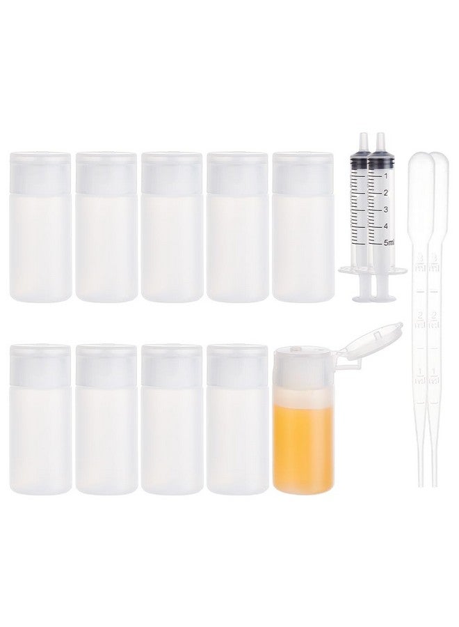 BENECREAT 10 Pack 1Oz Travel Bottles Small Travel Tubes Plastic Flip Cap Sample Bottle Refillable Travel Bottles For Makeup, Liquid, Cosmetic Toiletries Product - Image 1