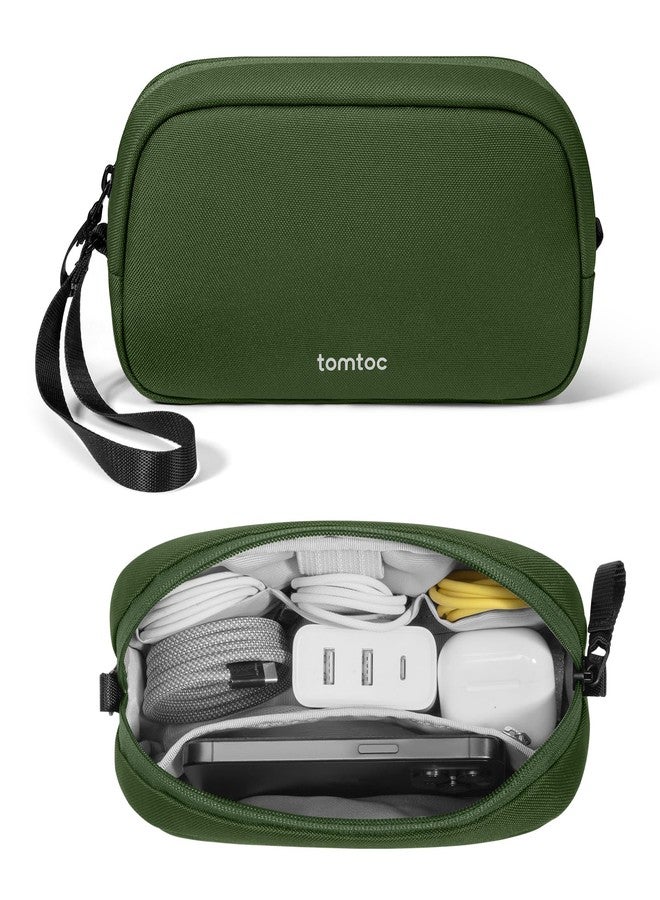 tomtoc Electronics Organizer Travel Case, Water Resistant Travel Bag Cable Organizer for Essentials, Tech Pouch Accessories Carry Storage for Cord, Phone, Cables, Airpods, USB Flash Drive, Daily Items - Image 1