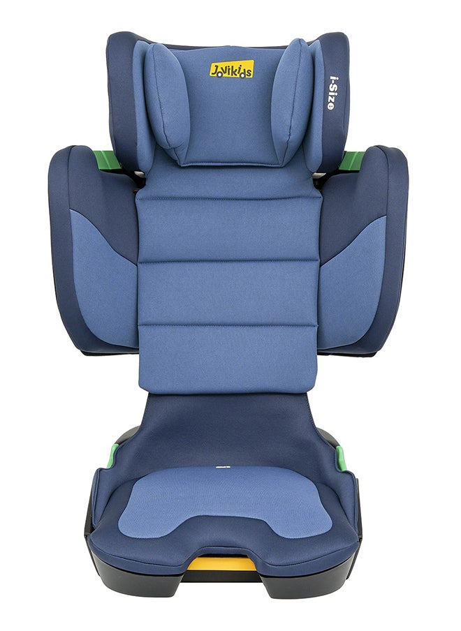Jovikids - Cabin Size Portable Rober i-Size Booster Seat With ISOFIX, 100 - 150 CM (Approx. 3 To 12 Years), Adjustbale Height And Width, ECE R129, Blue - Image 1