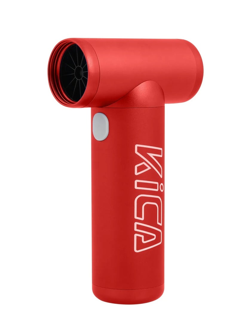 KiCA Portable Fan / Lightweight / Easy-to-Use / Compact Design / Versatile Applications for Cleaning Drying & Inflating / Removing Dust from Hard-to-Reach Areas - Red  - Image 2