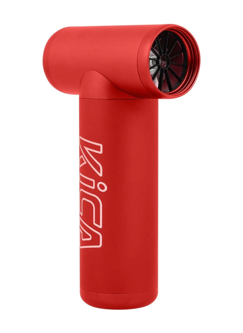 KiCA Portable Fan / Lightweight / Easy-to-Use / Compact Design / Versatile Applications for Cleaning Drying & Inflating / Removing Dust from Hard-to-Reach Areas - Red  - Image 3