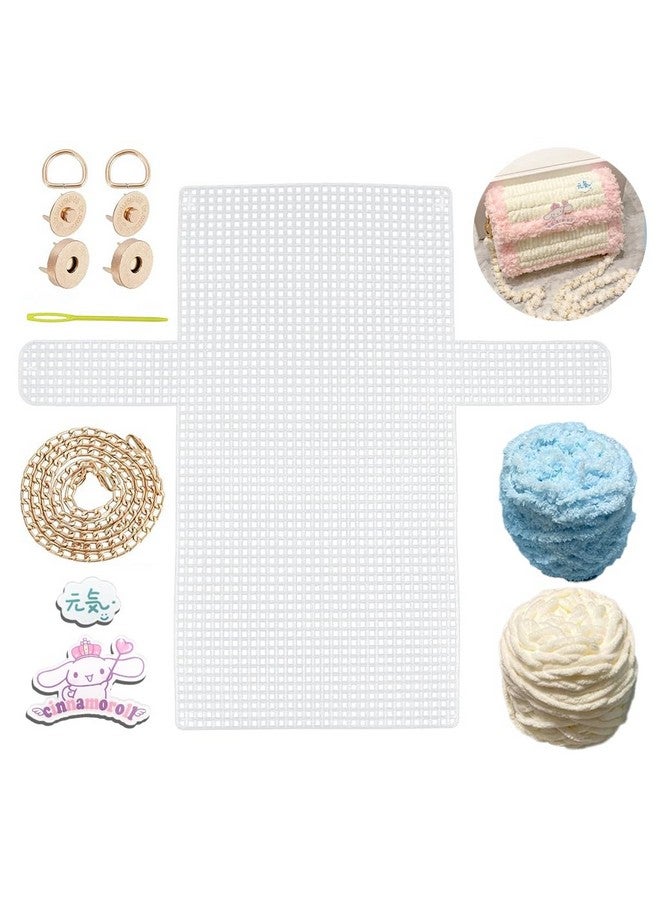 HASTHIP® Plastic Mesh Canvas Sheets, Mesh Canvas Sheets for Embroidery Making Cross Stitch Plastic Mesh Screen for DIY Crafts, Acrylic Yarn Crafting Knit DIY Handmade Bag Crochet Projects - Image 1