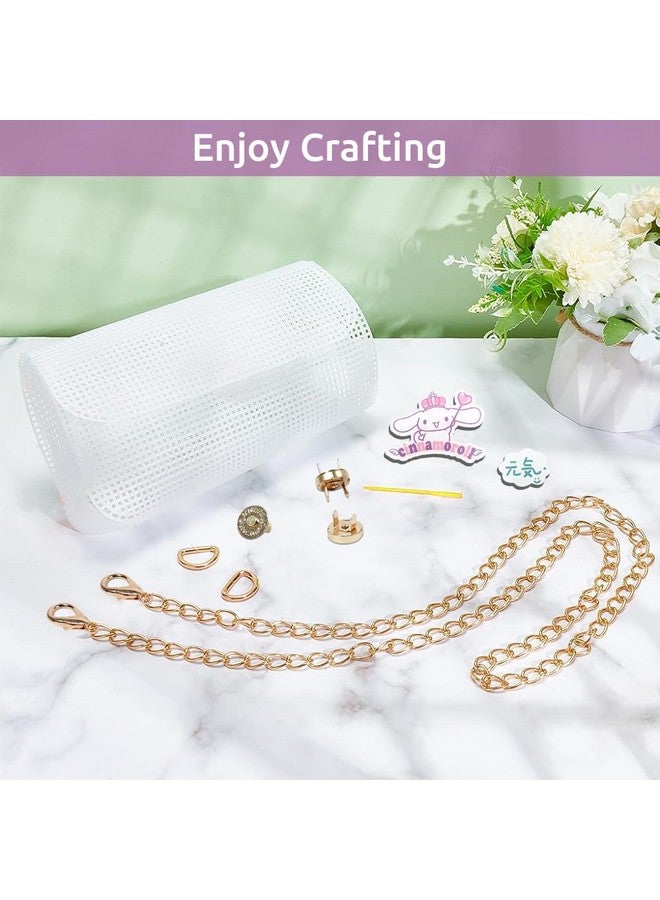HASTHIP® Plastic Mesh Canvas Sheets, Mesh Canvas Sheets for Embroidery Making Cross Stitch Plastic Mesh Screen for DIY Crafts, Acrylic Yarn Crafting Knit DIY Handmade Bag Crochet Projects - Image 4