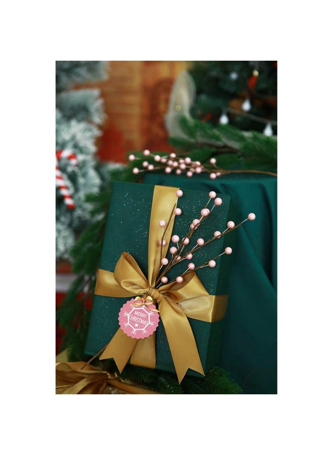 Greentime GREENTIME 12 Pack Artificial Pink Berry Twig Stems 14" Artificial Holly Berry Picks for Christmas Tree Vase DIY Crafts Wreath Fireplace Home Decor  - Image 5