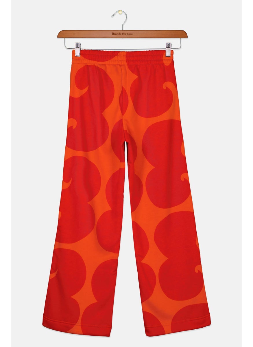 Adidas Adidas x Marimekko Kids Girl Sportswear Fit Allover Training Sweatpants, Orange  - Image 2