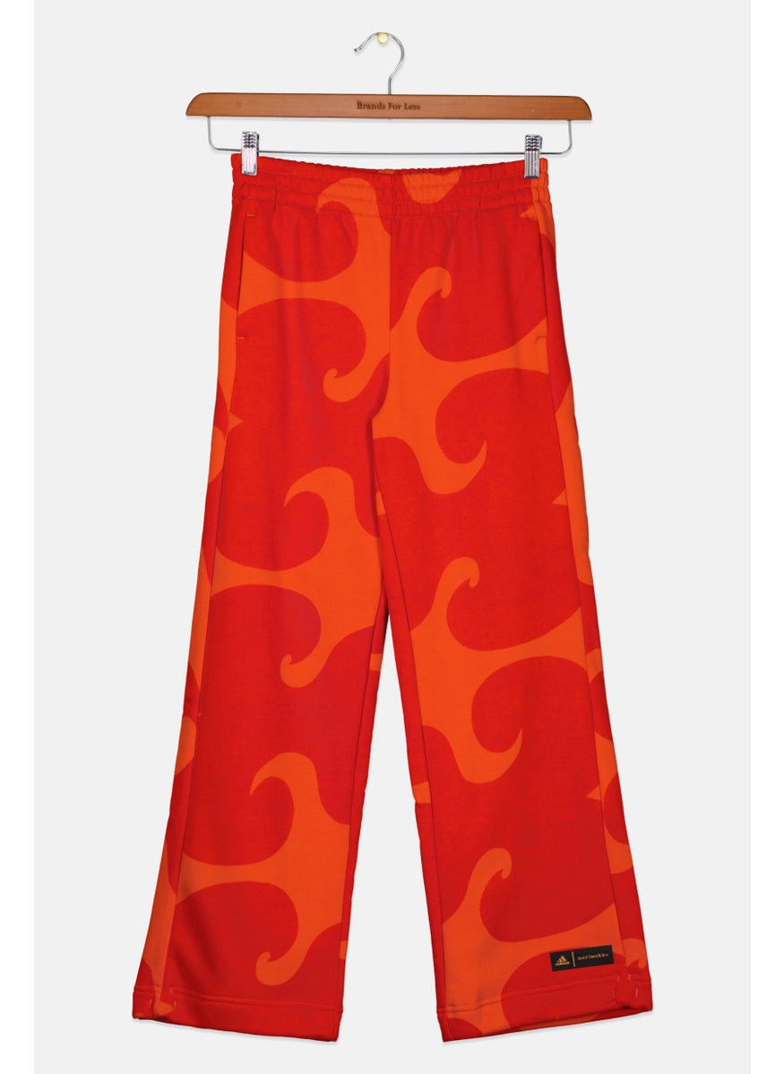 Adidas Adidas x Marimekko Kids Girl Sportswear Fit Allover Training Sweatpants, Orange  - Image 1