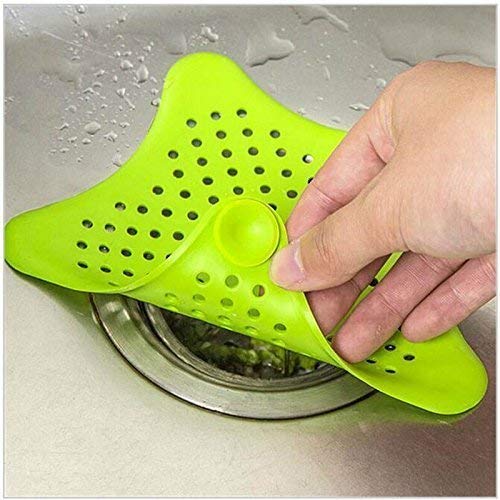 Sygnius 4 Pcs Silicone Drain Hair Catcher, Kitchen Sink Strainer - Bathroom Shower Sink Stopper (Multicolor) - Image 1