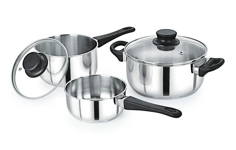 Bhalaria Stainless Steel Cookware Set of 3 Pieces
