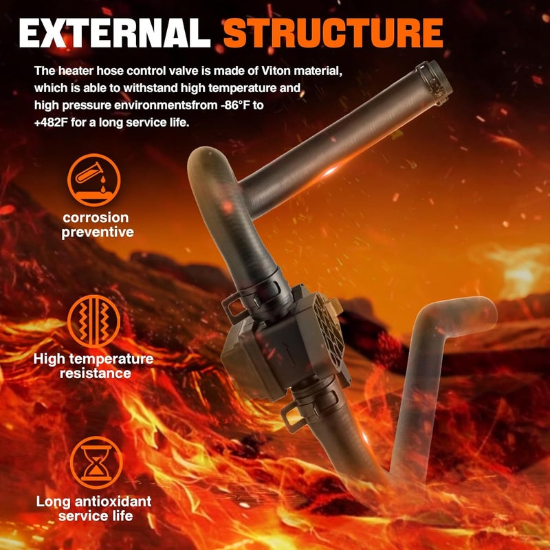 WEILEITE Heater Unit Inlet Hose Control Valve Compatible With Nissan Titan 5.6L 2006-2015 Replaces 92400-ZT10A 92400ZT10A - Image 4