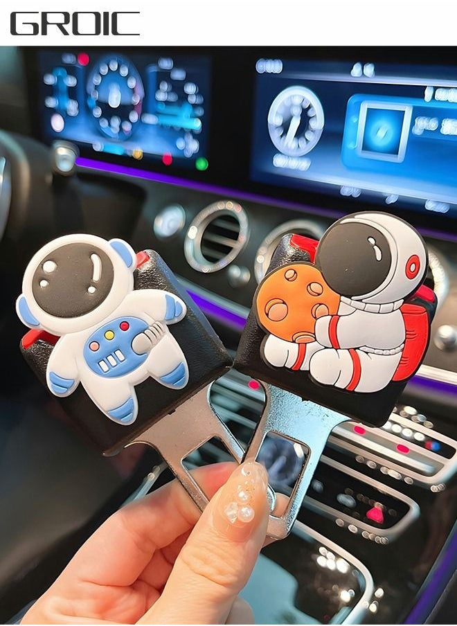 GROIC 2PCS Cartoon Car Buckle Extender,Car Seat Belt Clips,Universal Car Extension Socket Buckles Connector,Automobile Decoration Accessories  - Image 1