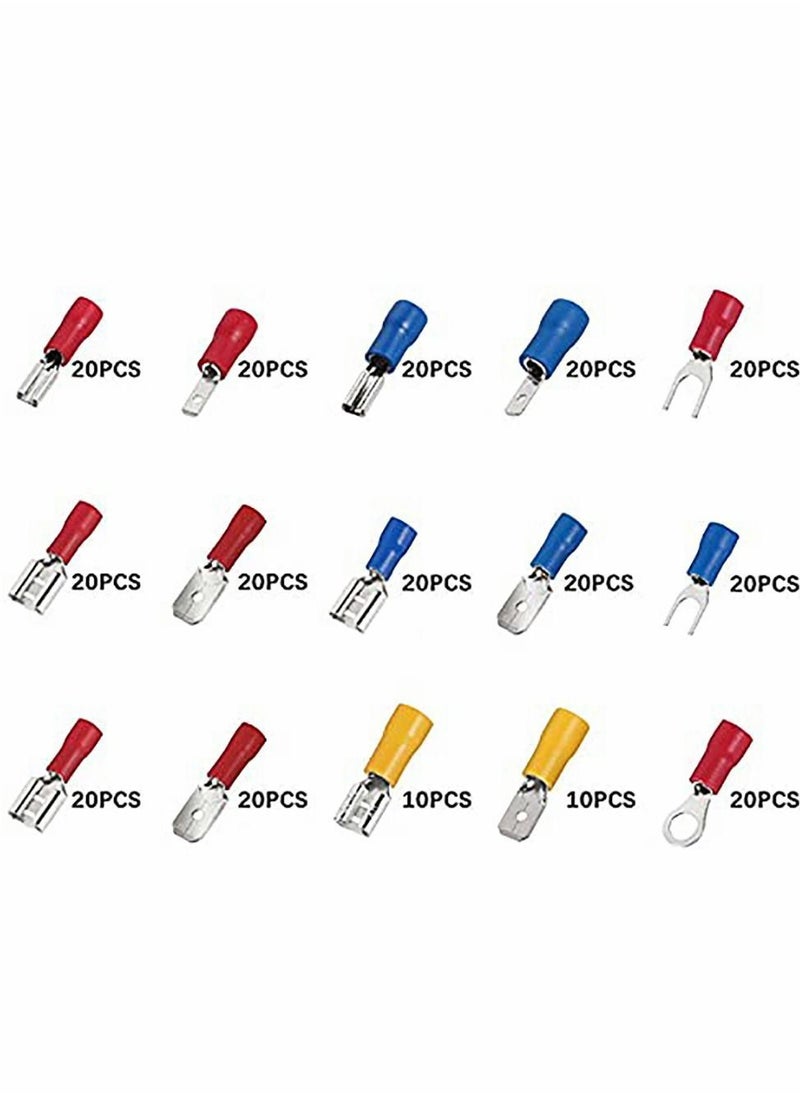 Y&D Nylon Spade Quick Disconnect Connectors Kit, 280pcs/set 2.8mm /4.8mm/6.3mm Male/Female Insulated Terminals Crimp Wire Connector  - Image 5