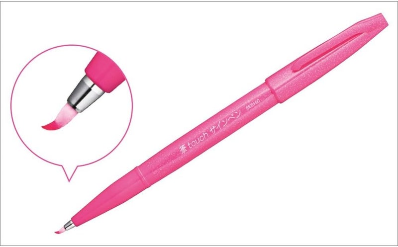 بنتل قلم توقيع بنتل برأس فرشاة - بني - Image 3