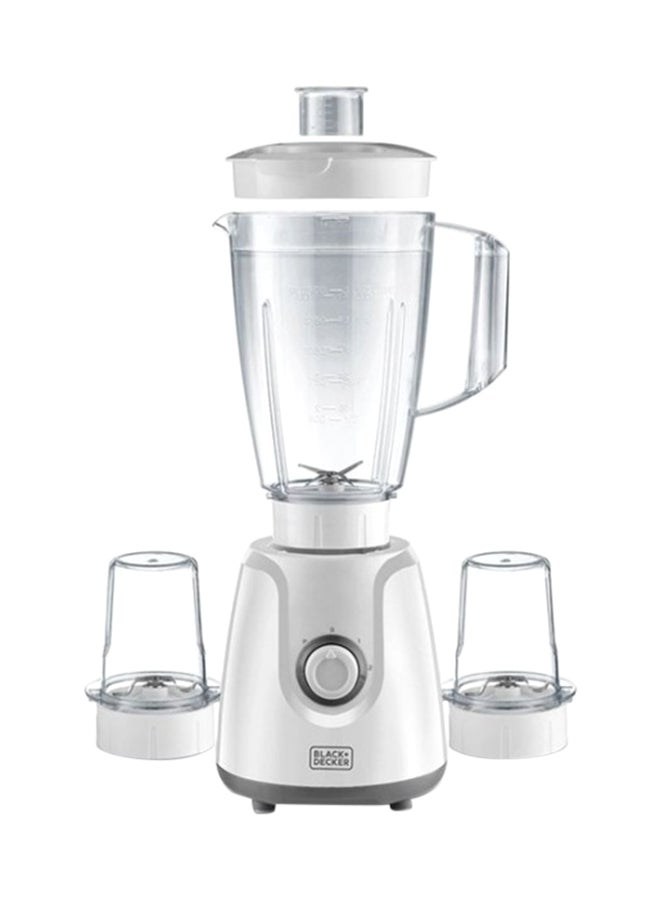 BLACK+DECKER Blender With Grinder And Chopper 1.5L 400W 400 W BX4000-B5 / BX4000 White - Image 1
