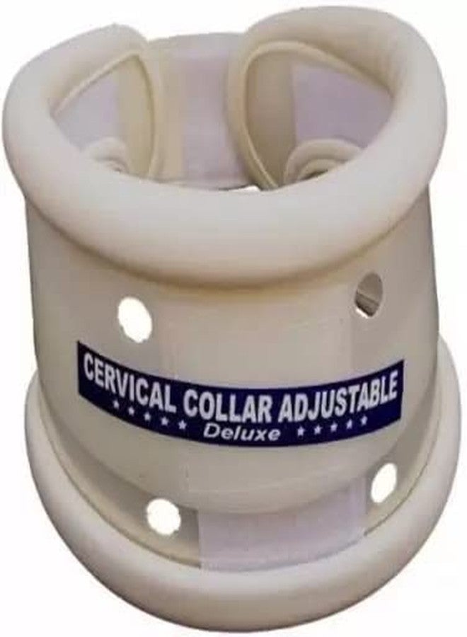 KUDIZE Cervical Spondylosis Adjustable Hard Collar Neck Support White (XL) - Image 2