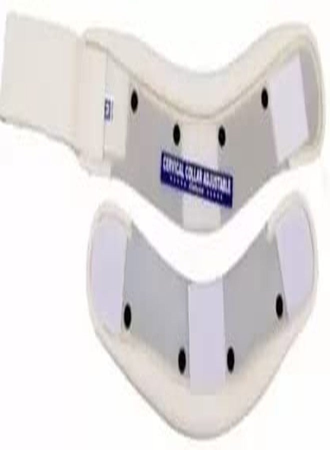 KUDIZE Cervical Spondylosis Adjustable Hard Collar Neck Support White (XL) - Image 3