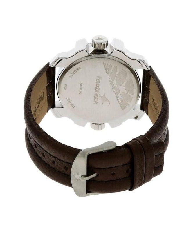 Fastrack By Titan Quartz Analog Black Dial Leather Strap Watch for Men 3098sl02 - view 4