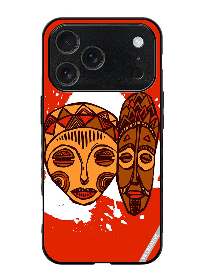 VR CREATIVE Protective Case Cover For Apple iPhone 17 Pro Max African Masks Design Multicolour