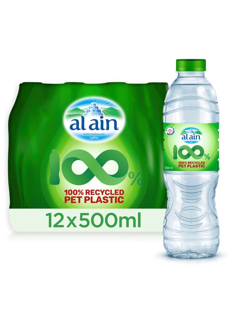 Al Ain Al Ain Recycled PET Bottled Water (rPET) 12x500ml 12 x 500ml  - Image 1