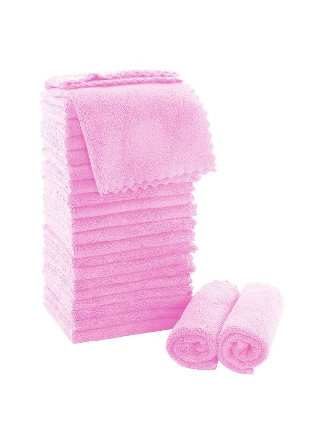 MOONQUEEN - Ultra Soft Premium Washcloths Set - 12 x 12 inches - 24 Pack - Quick Drying - Highly Absorbent Coral Velvet Bathroom Wash Clothes - Use as Bath, Spa, Facial, Fingertip Towel (Frozen Berry) - Image 1