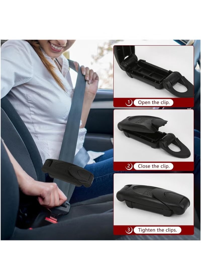Car Seat Belt Clips 6 Pack Car Safety Belt Buckle Covers Universal Comfort Shoulder Neck Protector Strap Positioner Lock Clips for Adults Kids Pregnant Women - Image 3