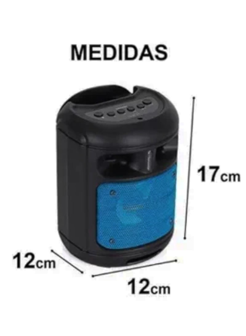 10W Portable Wireless Bluetooth Speaker with FM Radio, USB/SD Inputs & Integrated Phone Holder - Image 2