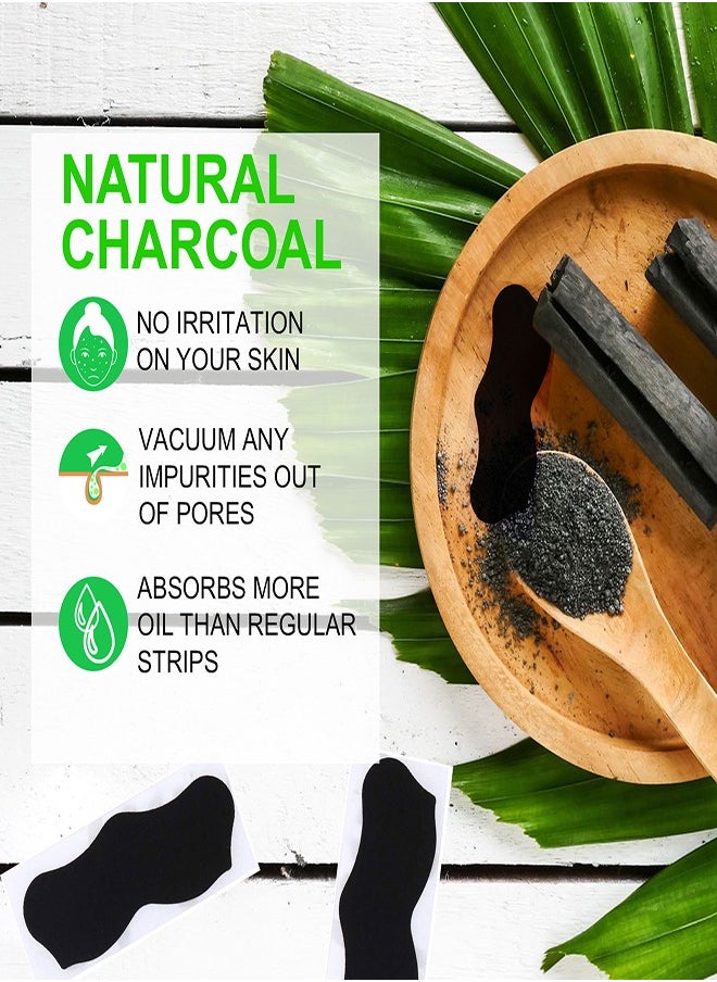 Elaimei - 80 Pcs Remove Blackhead Strip Bamboo Charcoal Clean Blackhead Pore Strip black - Image 1