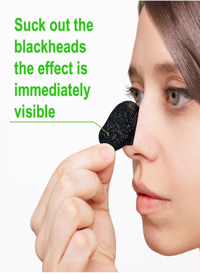 Elaimei - 80 Pcs Remove Blackhead Strip Bamboo Charcoal Clean Blackhead Pore Strip black - Image 1