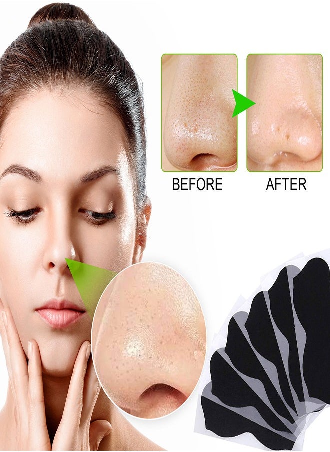 Elaimei - 80 Pcs Remove Blackhead Strip Bamboo Charcoal Clean Blackhead Pore Strip black - Image 1