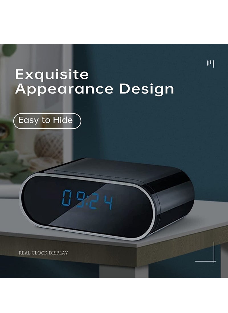 Generic - Mini Spy Cameras with Video and Voice, 2 in 1 Clock Hidden Camera Live Feed WiFi with app, 128GB Full HD 1080P Wireless Nanny Cam with Night Vision,Indoor Surveillance Camera for Phone/PC - Image 1