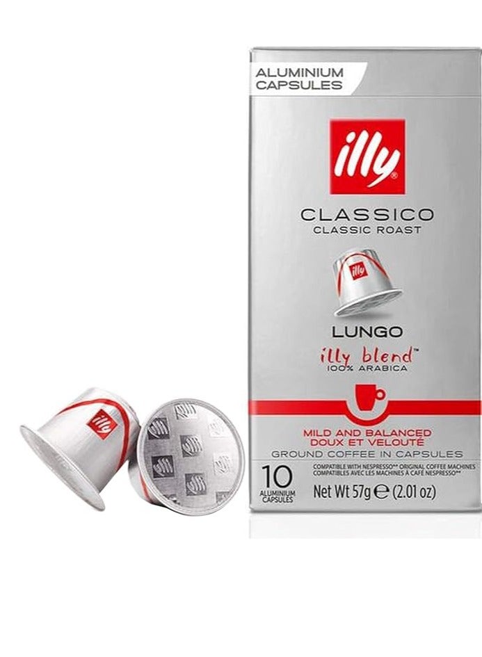 illy Lungo Classico Coffee, Classic Roast (Medium Roast) (40-Count single serve capsules, compatible with Nespresso Original Line System coffee machines) - Pack of 4 - Image 2