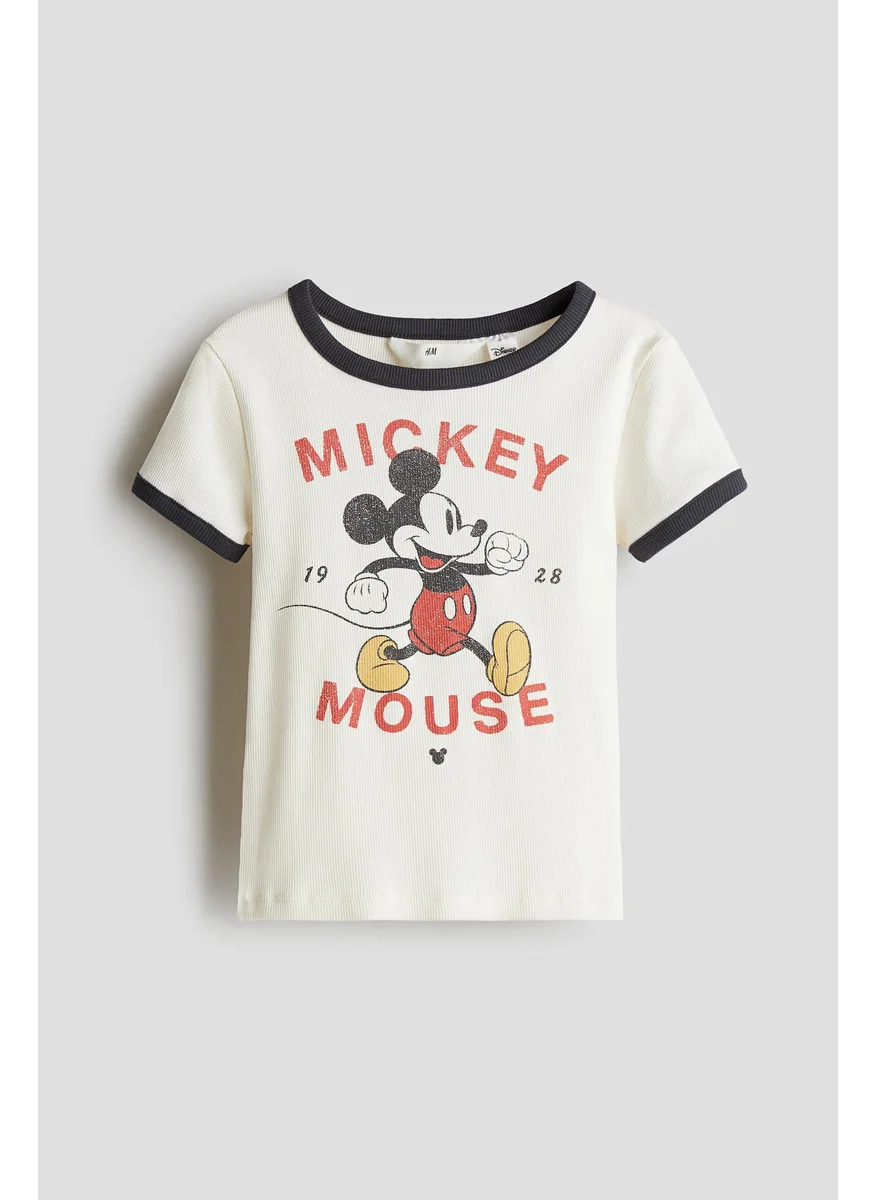 H&M Printed Jersey Top