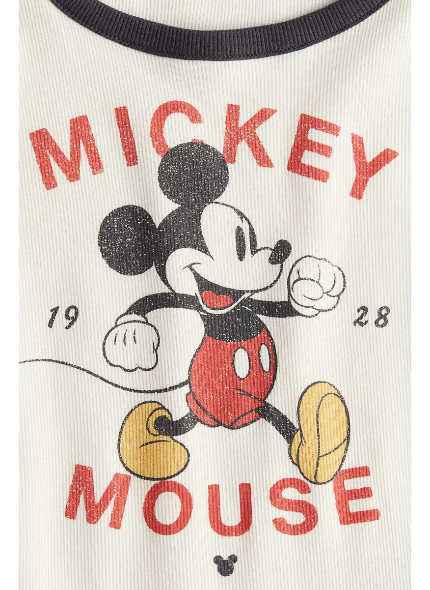 H&M Printed Jersey Top