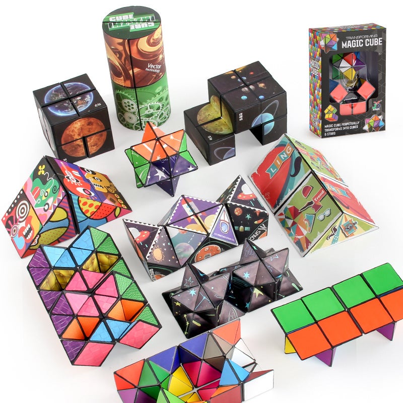 Magic Cube 3D Stereoscopic Magic Cube Unlimited Magic Cube Star Unlimited Decompression Rubik Cube 2 In 1 - Image 3