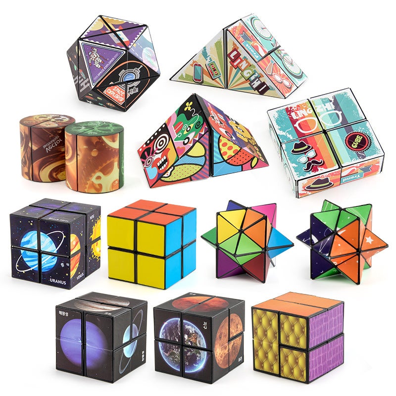 Magic Cube 3D Stereoscopic Magic Cube Unlimited Magic Cube Star Unlimited Decompression Rubik Cube 2 In 1 - Image 2