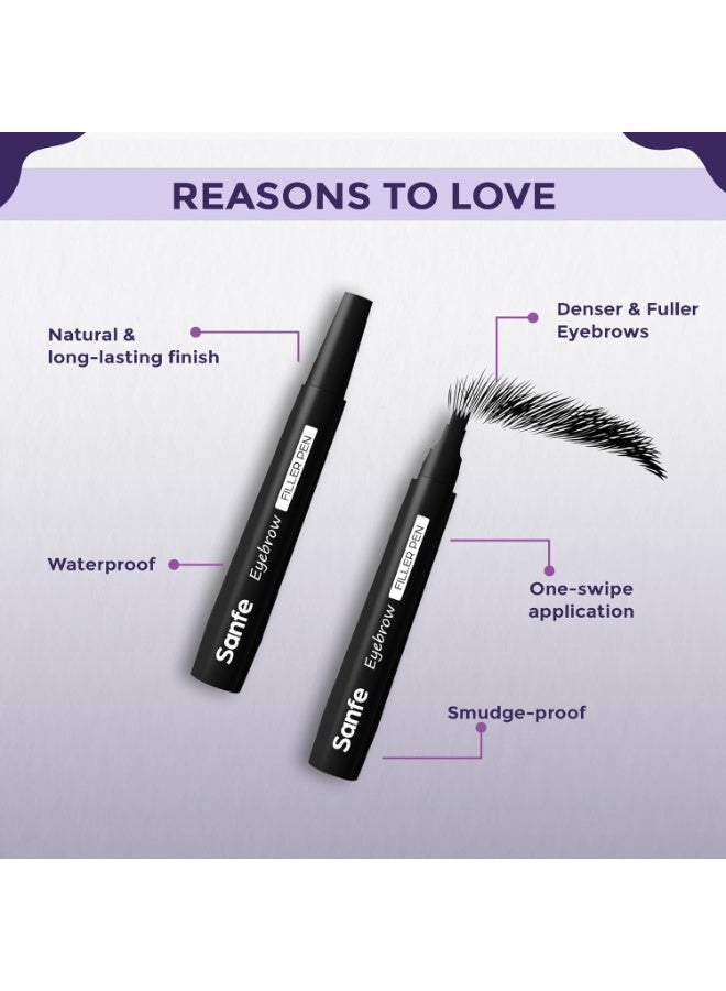 Sanfe Eyebrow Filler Pen (Black, Pack Of 1) - Image 3
