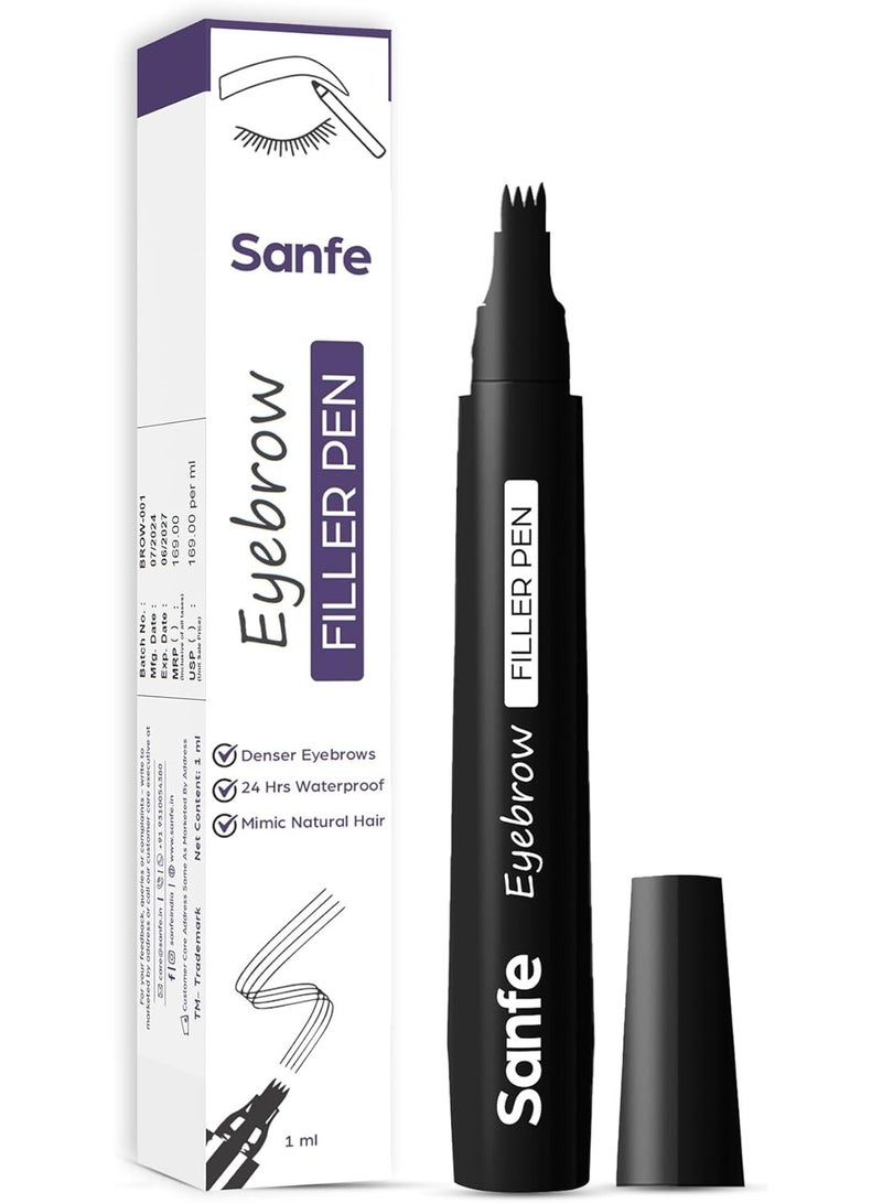 Sanfe Eyebrow Filler Pen (Black, Pack Of 1) - Image 1