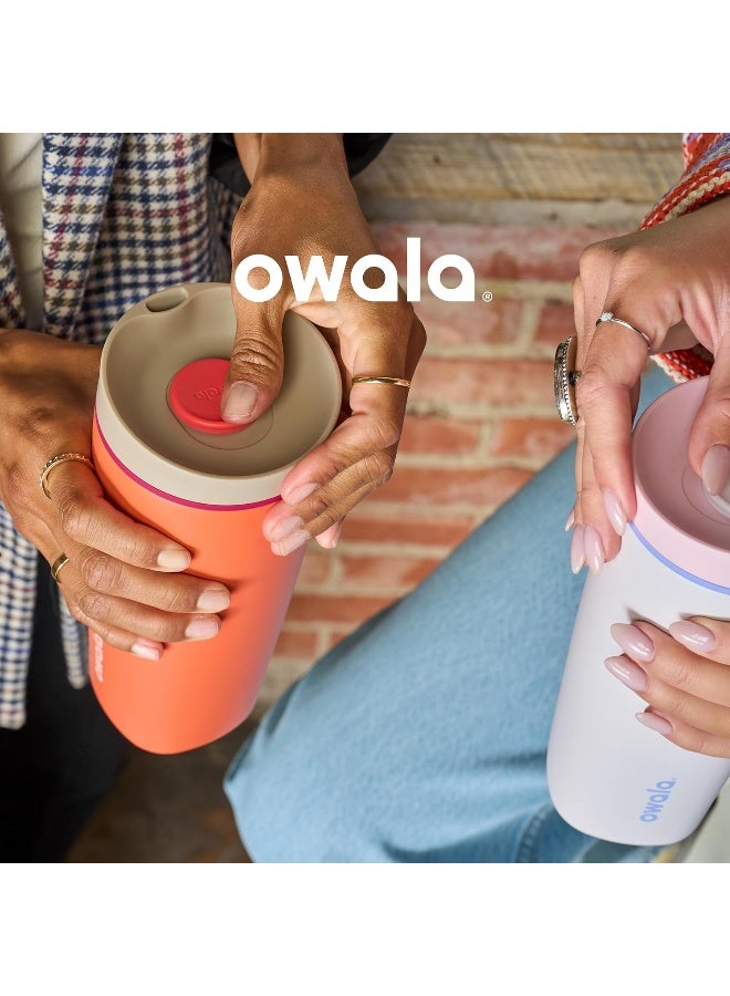 Owala SmoothSip Slider Insulated Stainless Steel Coffee Tumbler, Reusable Iced Coffee Cup, Hot Coffee Travel Mug, BPA Free 12 oz, High Dive - Image 5