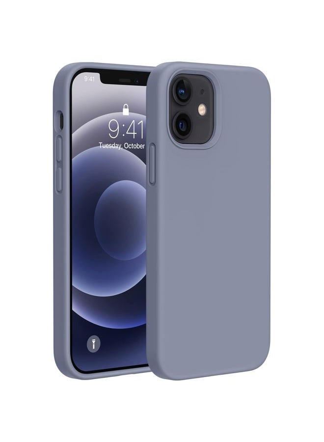 Miracase Compatible with iPhone 12 Phone Case and iPhone 12 Pro Phone Case 6.1 inch(2020),Liquid Silicone Gel Rubber Full Body Protection Shockproof Drop Protection Case(Lavender Gray) - Image 1
