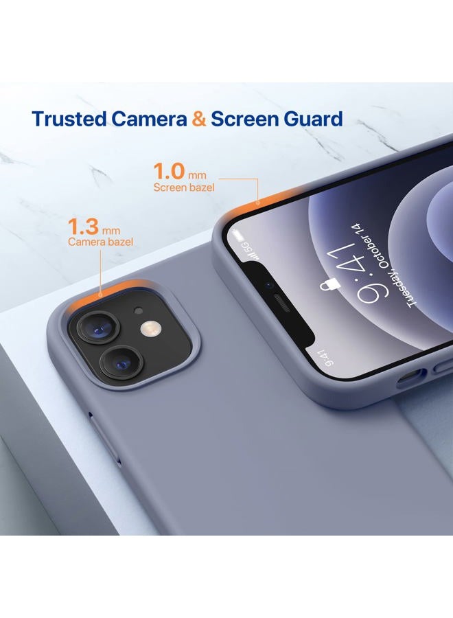 Miracase Compatible with iPhone 12 Phone Case and iPhone 12 Pro Phone Case 6.1 inch(2020),Liquid Silicone Gel Rubber Full Body Protection Shockproof Drop Protection Case(Lavender Gray) - Image 5