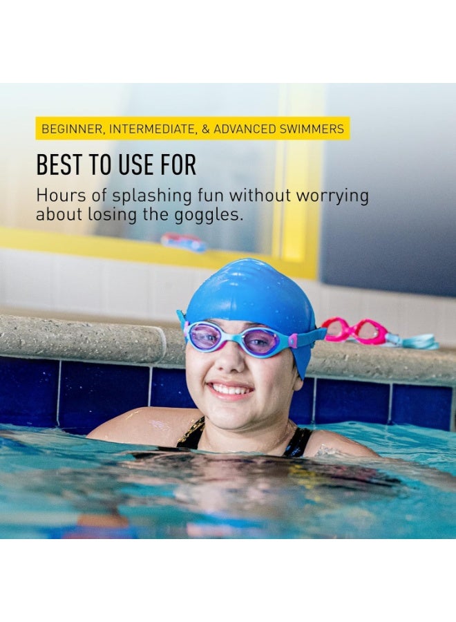 FINIS DragonFly Kids Swim Goggles - Ages 3-6, Adjustable Floating Strap, UV Protection, Anti-Fog - Shell - Image 5