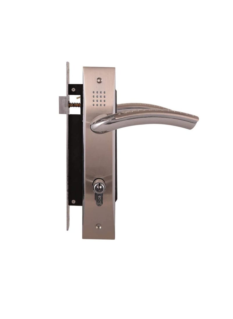 Rock Door Lockset Complete (with 85-45MM Lockbody & 70MM cylinder) SN/CP - ROCK Brand  - Image 2