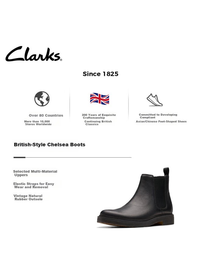 Clarks Artisan Series Men's Chelsea Boots British Style Slip-on Trendy Ankle Boots - Image 1