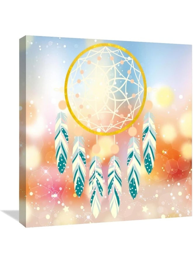 Home Trove Dreamcatchers Canvas Art Print - Abstract Boho Wall Decor For Farmhouse Living Room  - Image 1