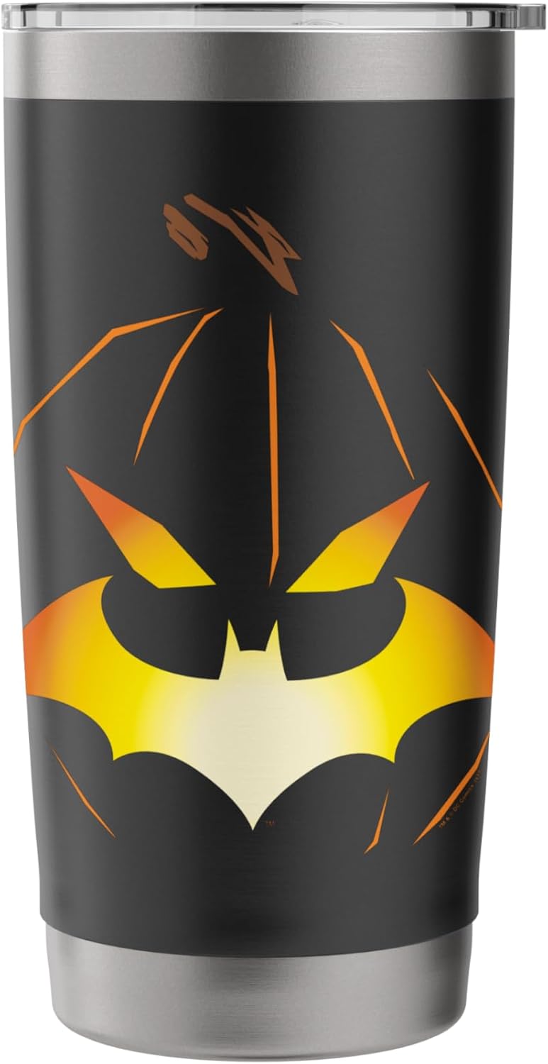 DC Comics Batman Halloween Jack o Bat T Shirt Stainless Steel Insulated Tumbler  - Image 3